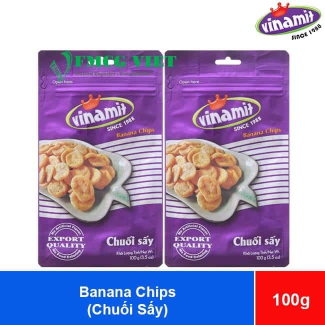 Vinamit Vacuum Fried Banana Chips 100g x 60 Bags wholesale product