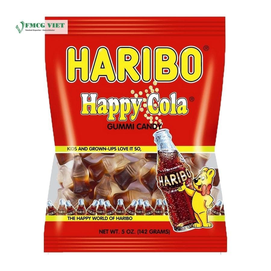Haribo Chewy Candy Bag 142g Happy Cola wholesale product