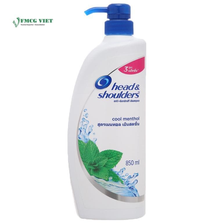 Head & Shoulders Anti Dandruff Shampoo Cool Menthol 850ml x 6 Bottles wholesale product