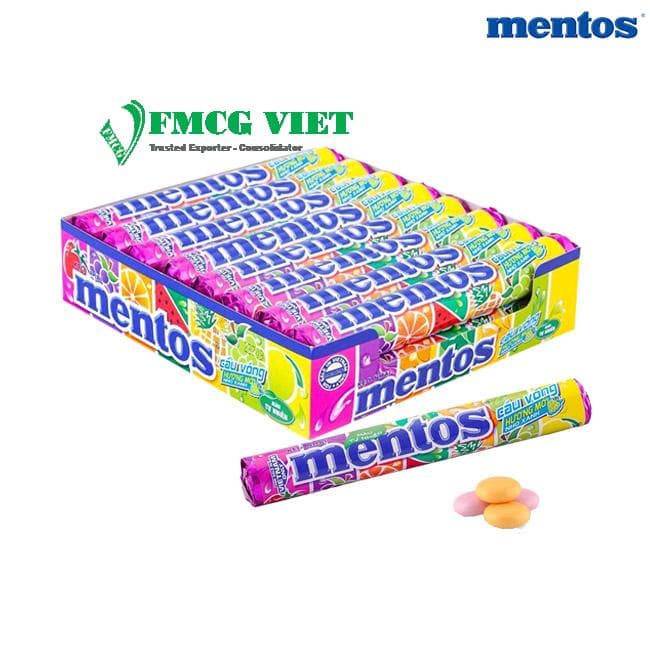 Mentos Chewy Candy Rainbow (29.7g x 16 Sticks) 475.2g x 24 Bags wholesale product