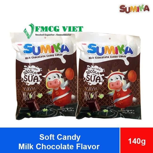 Bibica Sumika Soft Candy Milk Chocolate Flavor 140g x 50 Bags wholesale product