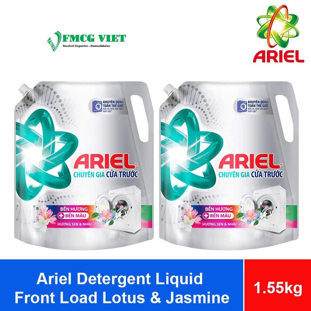 Ariel Detergent Liquid Front Load Lotus And Jasmine 1,55Kg x 4 Pouches wholesale product