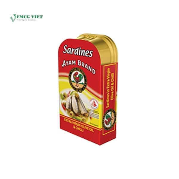 Ayam Canned Food 120g Sardines Extra Virgin Olive Oil & Chilli wholesale product