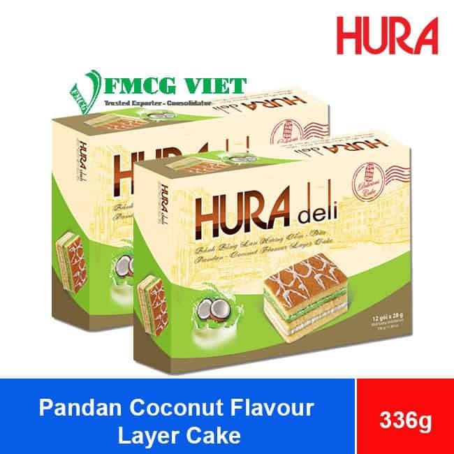 Bibica Hura Deli Pandan Coconut Flavour Layer Cake 336g x 10 Boxes wholesale product