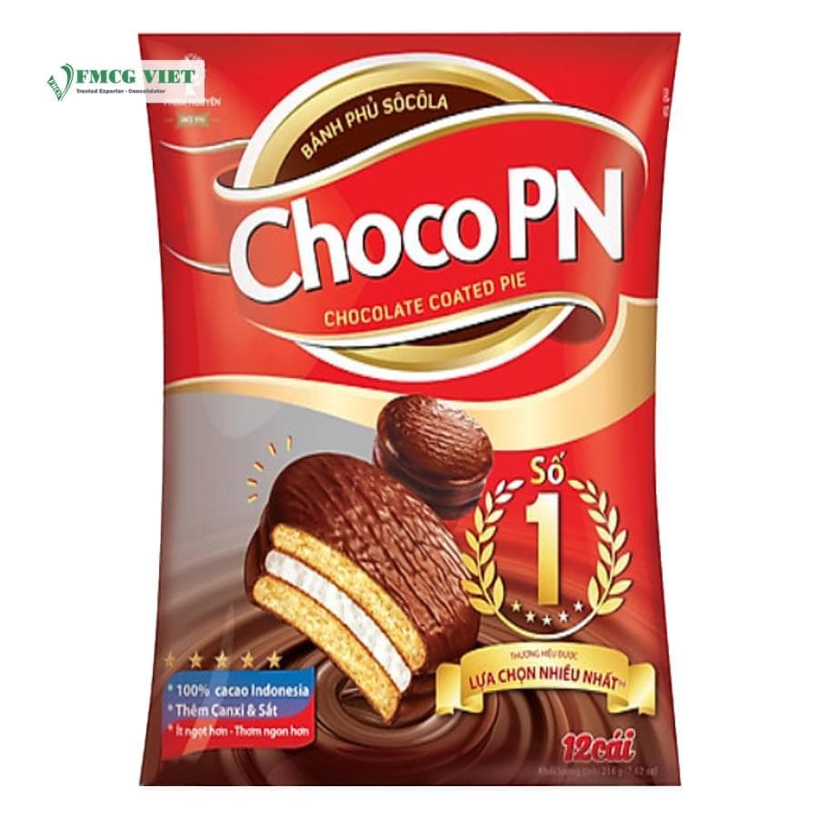 Choco PN Soft Cake Box 216g Chocolate Coated Pie x12 wholesale product