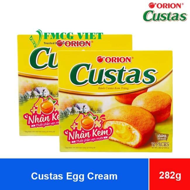 Orion Custas Egg Cream Soft Cake (23.5g x 12 packs) 282g x 8 Boxes wholesale product