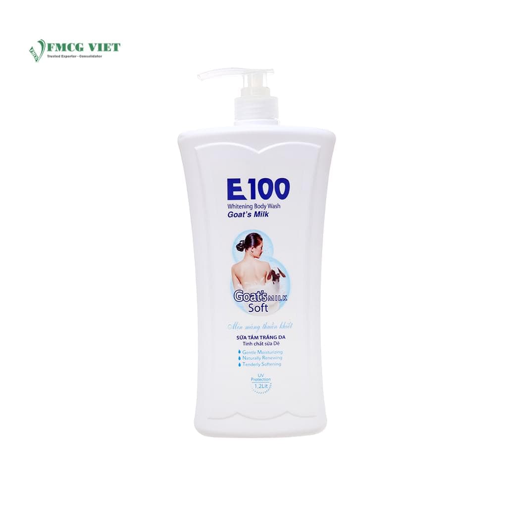 E100 Body Wash Bottle 1.2L White Skin With Goat Milk wholesale product