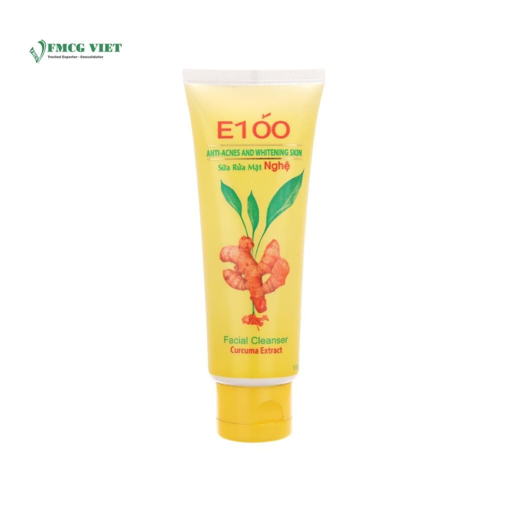 E100 Face Wash Tube 100g Curcuma Extract Anti-Acnes Whitening Skin wholesale product