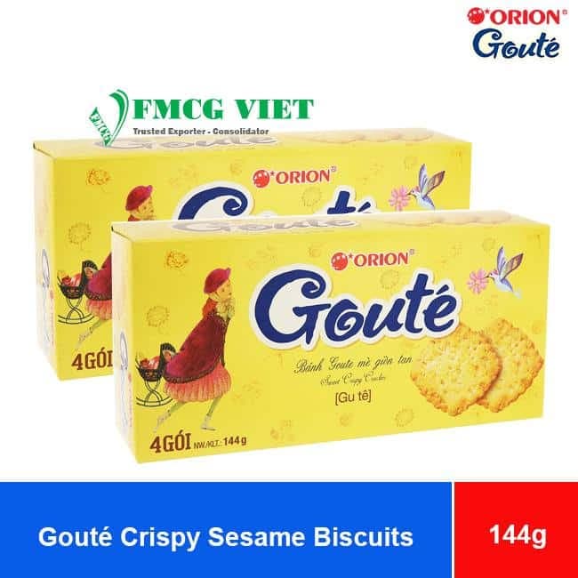 Orion Gouté Crispy Sesame Biscuits (36g x 4 packs) 144g x 16 Boxes wholesale product