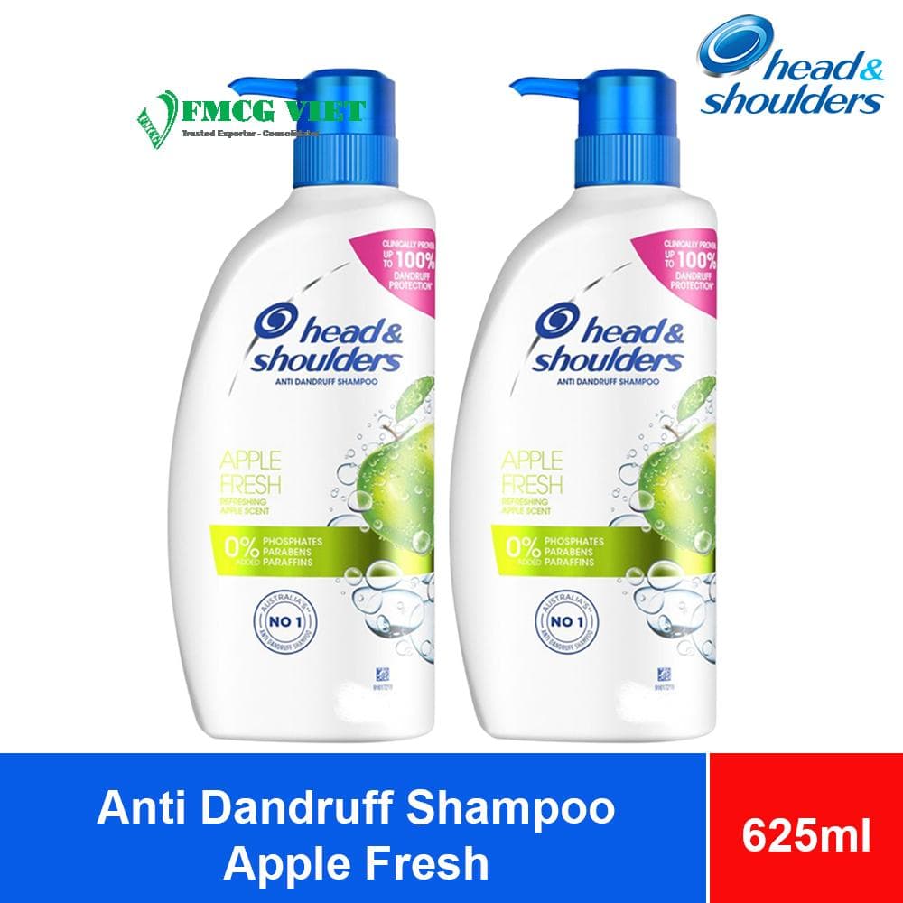 Head & Shoulders Anti Dandruff Shampoo Apple Fresh 625ml x 6 Bottles wholesale product