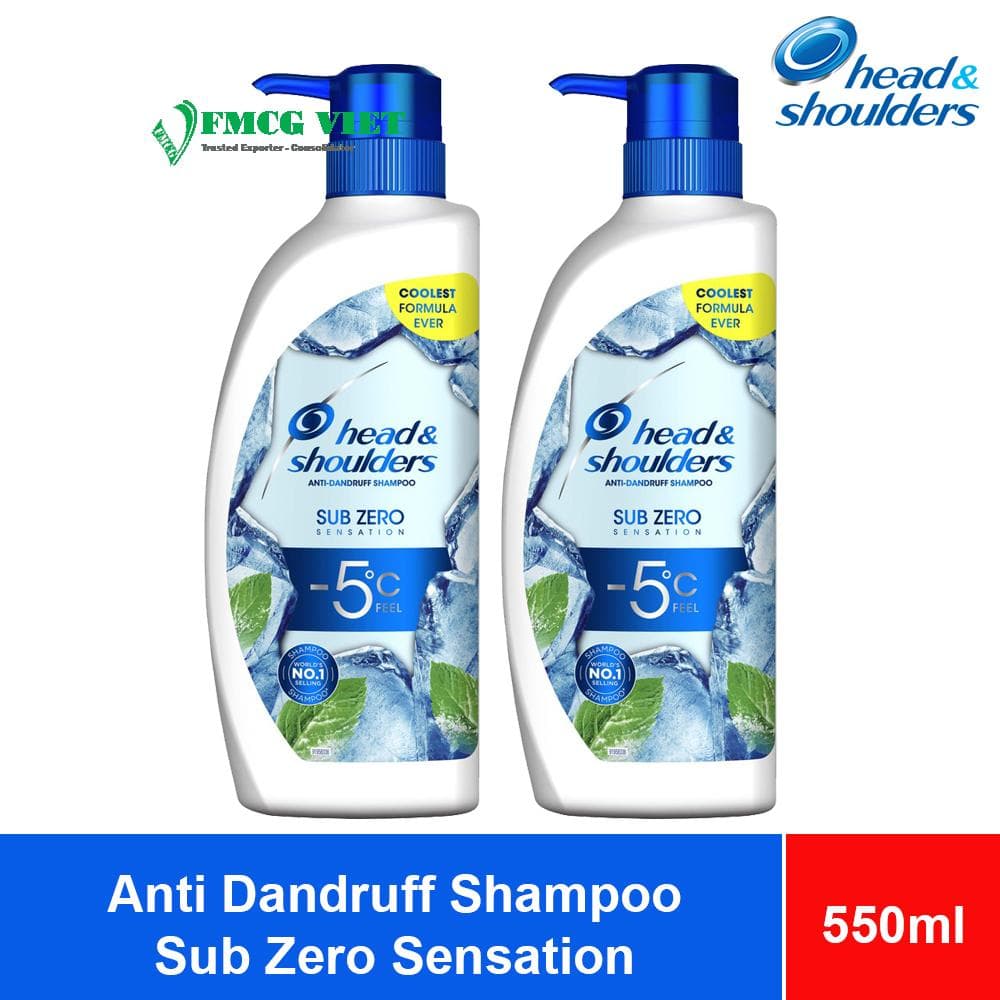 Head & Shoulders Anti Dandruff Shampoo Sub Zero Sensation 550ml x 9 Bottles wholesale product