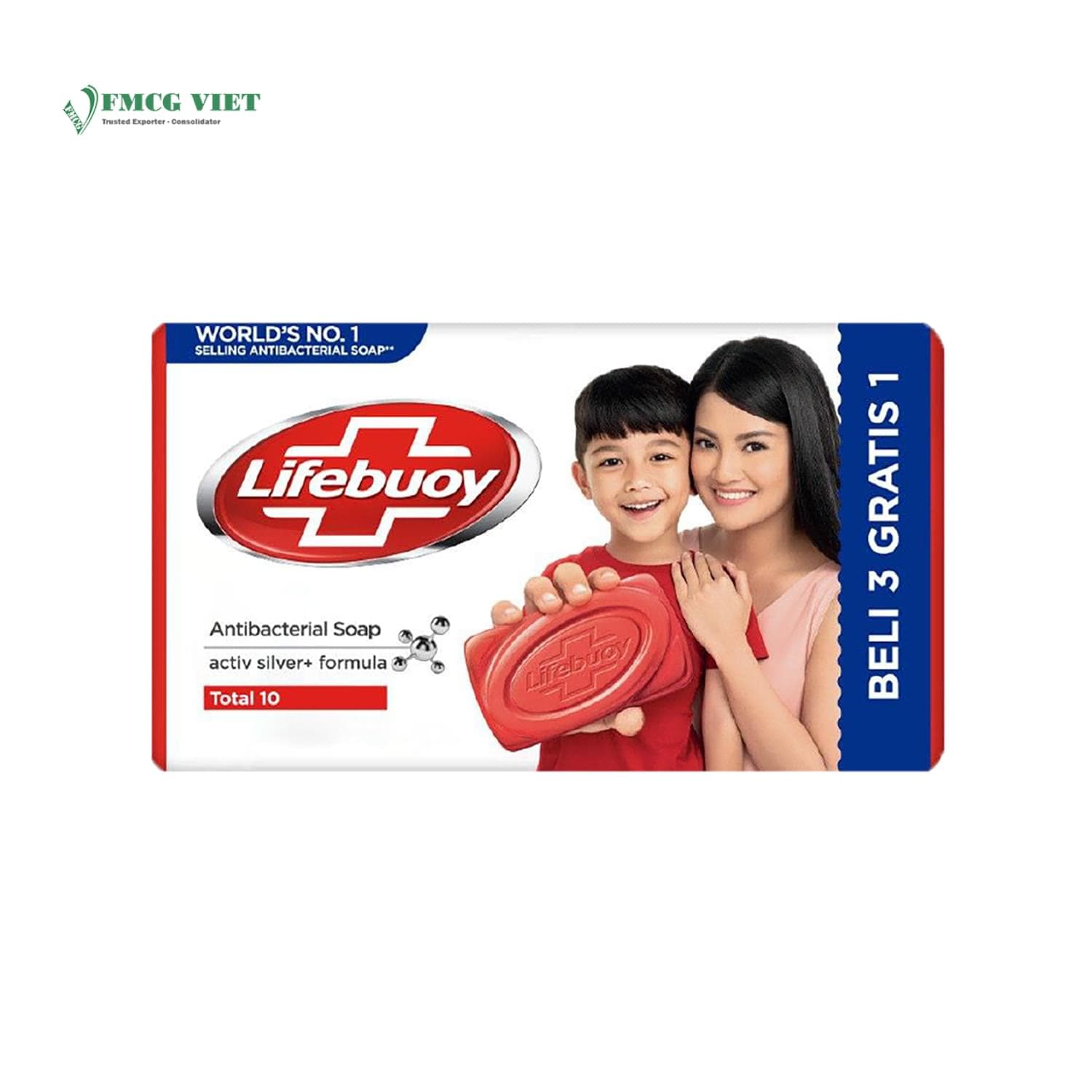 Lifebuoy Body Wash Bar Soap Box 60g Total 10 Antibacterial Activ Silver+ Formular wholesale product