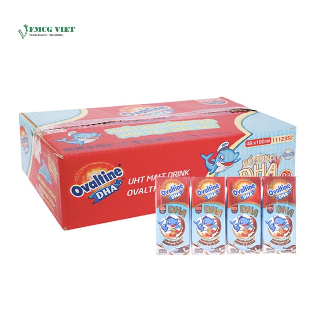 Ovaltine RTD Malted Drink Box 180g Chocolate Powder & DHA x48 wholesale product