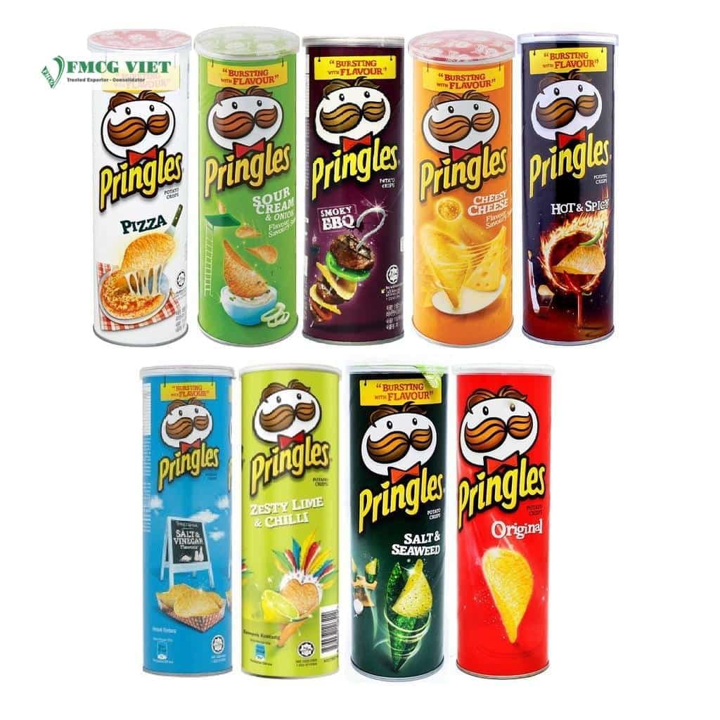 Pringles Potato Chips Tube 107g Malaysia All Variants x12 wholesale product