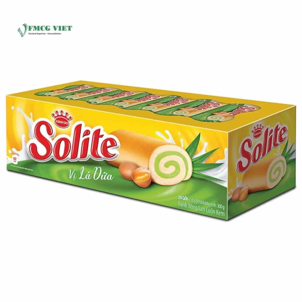 Solite Rollcake Box 360g Milk Egg Pandan Flavor x 12 wholesale product
