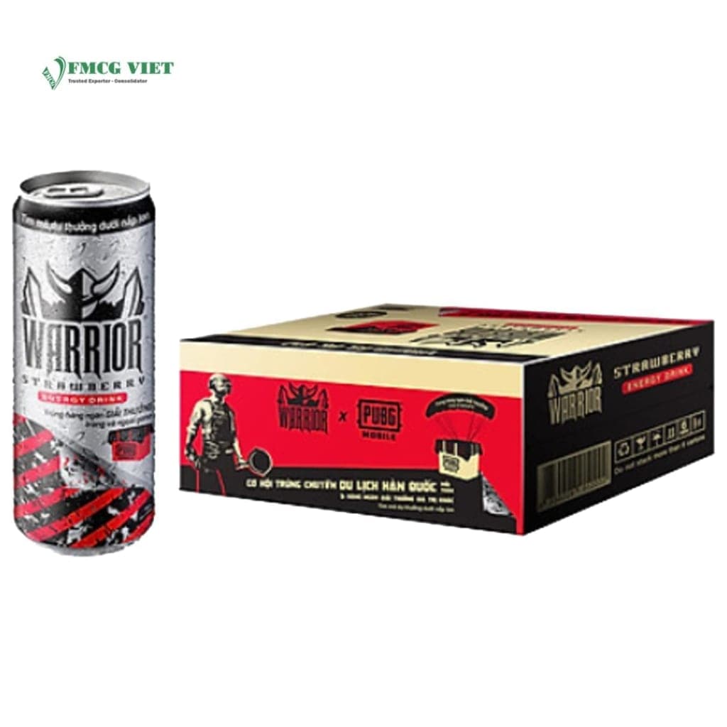 Warrior Energy Drink Sleek Can 240ml x24 Red wholesale product