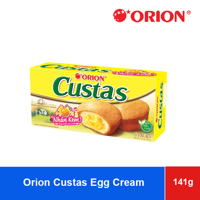 Orion Custas Egg Cream Soft Cake (23.5g x 6 packs) 141g x 16 Boxes wholesale product
