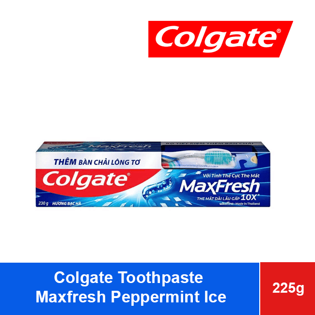 Colgate Toothpaste 225g Maxfresh Peppermint Ice Pack 2 wholesale product