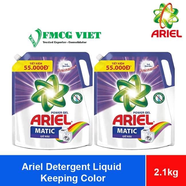 Ariel Detergent Liquid Gel Keeping Color 2,1kg x 4 Pouches wholesale product