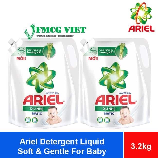 Ariel Detergent Liquid Soft And Gentle For Baby 3,2Kg x 4 Pouches wholesale product