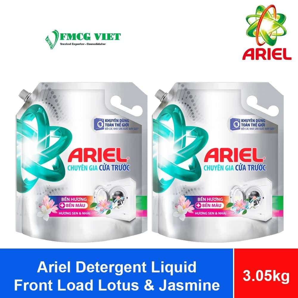 Ariel Detergent Liquid Front Load Lotus And Jasmine 3.05Kg x 4 Pouches wholesale product