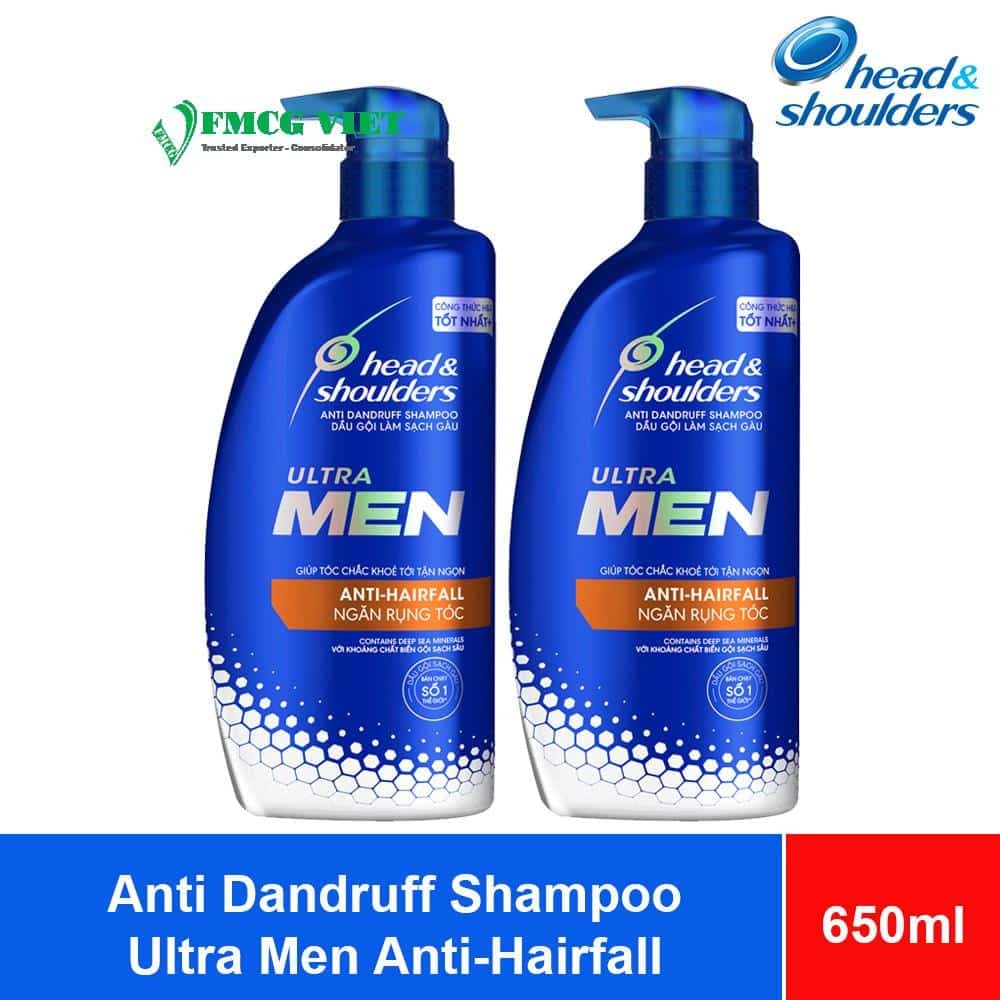 Head & Shoulders Ultra Men Anti Dandruff Shampoo Anti-Hairfall 650ml x 9 Bottles wholesale product