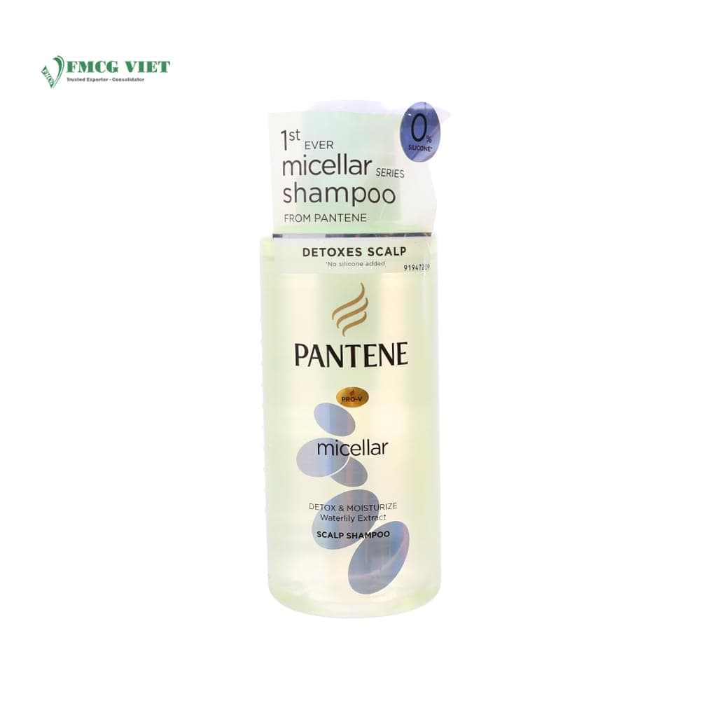 Pantene Shampoo Micellar Scalp Detox & Moisturize Waterlily Extract 300ml x12 Bottless wholesale product