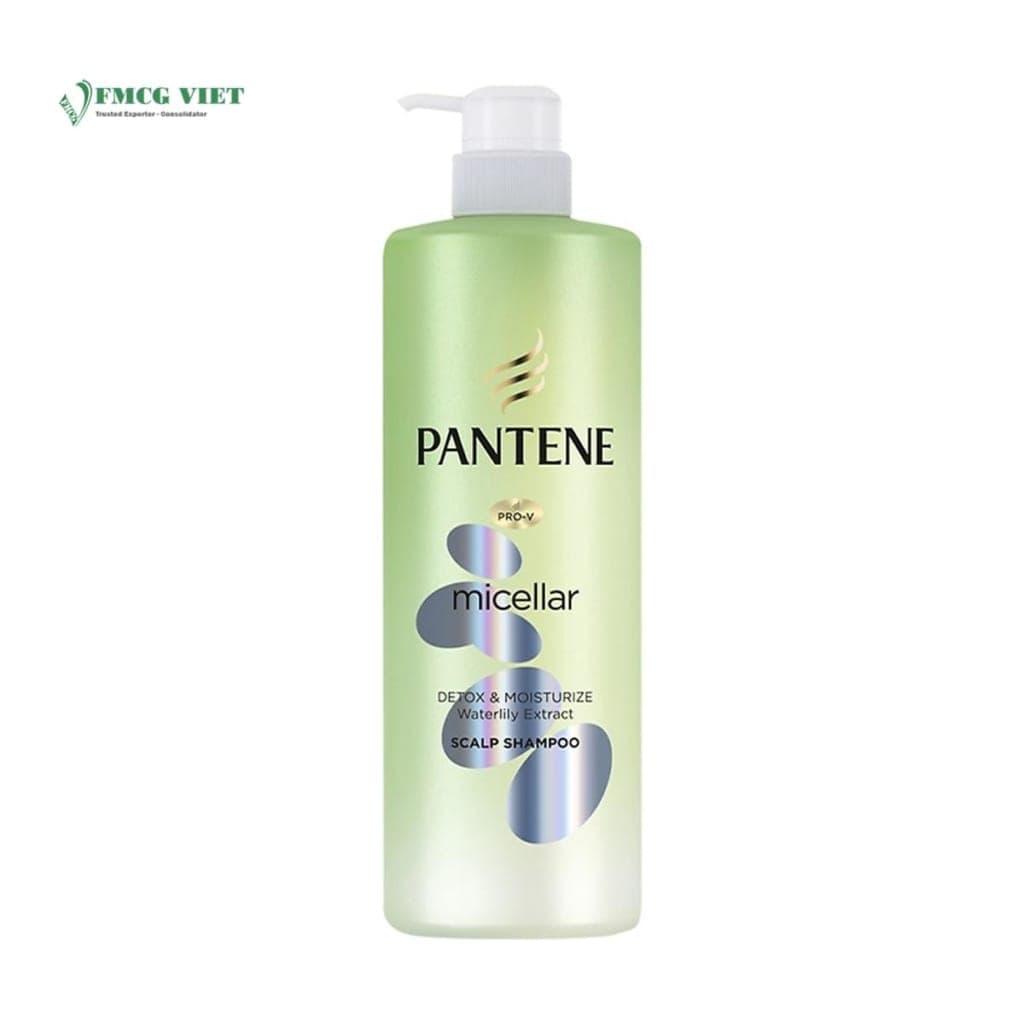 Pantene Shampoo Bottle 530ml Micellar Scalp Detox & Moisturize Waterlily Extract x12 wholesale product