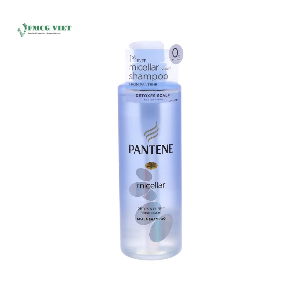 Pantene Shampoo Bottle 530ml Micellar Scalp Detox & Purify Algae Extract x12 wholesale product