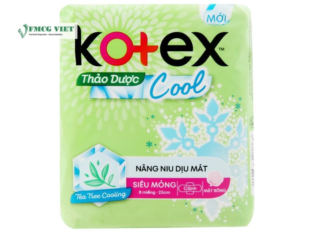 Kotex Cool Sanitary Pad Block 8 Herbal Super Thin x48 wholesale product