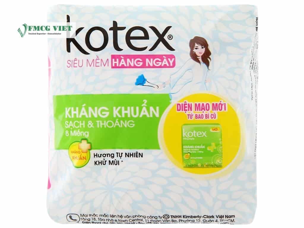 Kotex Sanitary Pad Block 8 Super Soft Anti-Bac Daily x48 wholesale product