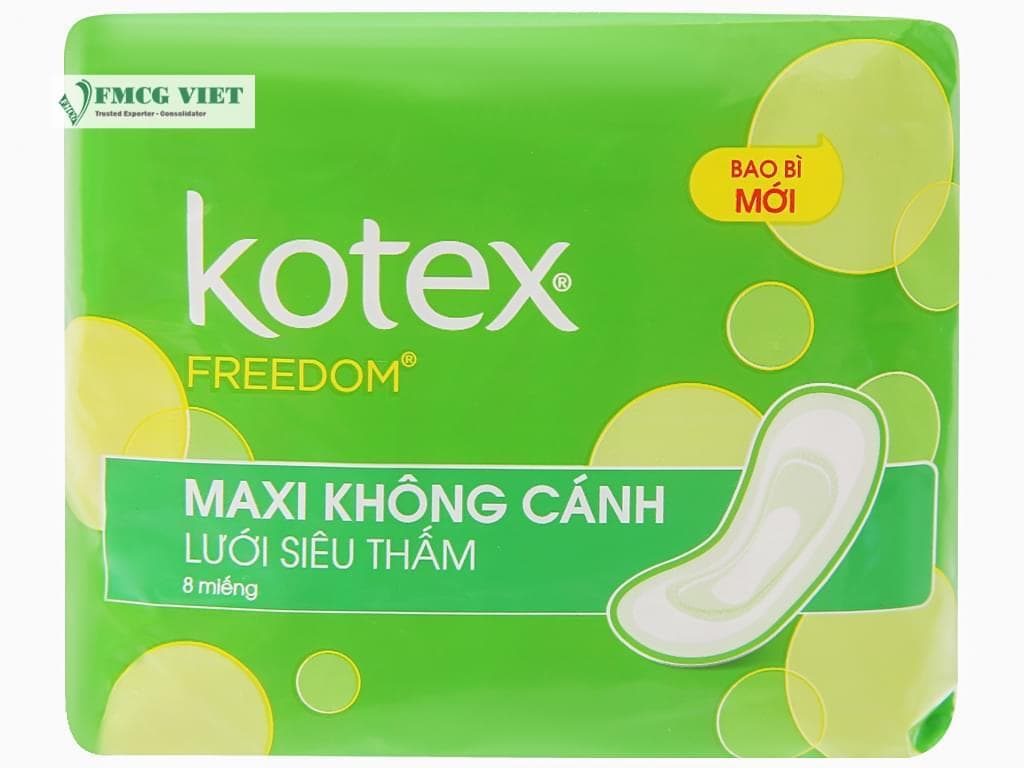 Kotex Freedom Sanitary Pad Block 8 x48 wholesale product