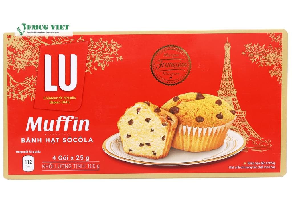 Lu Muffin Cookie Box 100g Chocolate Kernel 4pcs x12 wholesale product