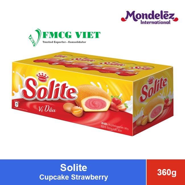 Solite Cupcake Milk Egg Strawberry 360g x12 Trays wholesale product