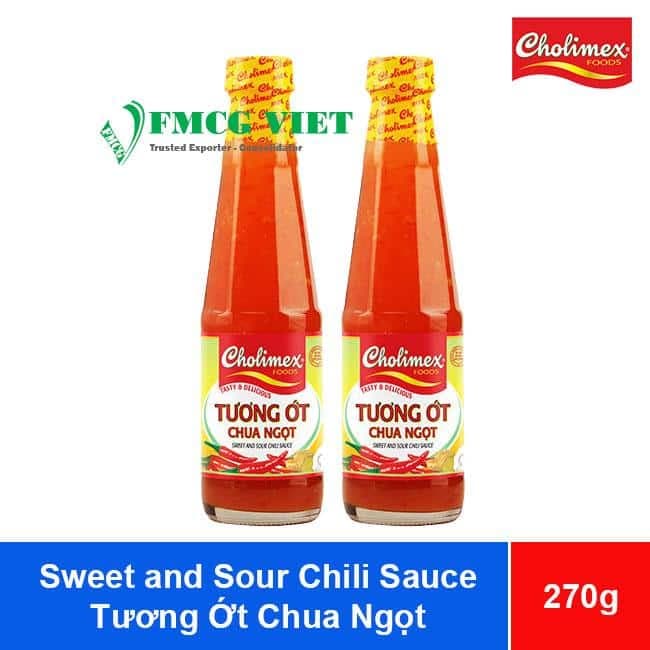 Cholimex Sweet Sour Chili Sauce 270g x 24 Glass Jars (Tương Ớt Chua Ngọt Cholimex Chai Thủy Tinh) wholesale product