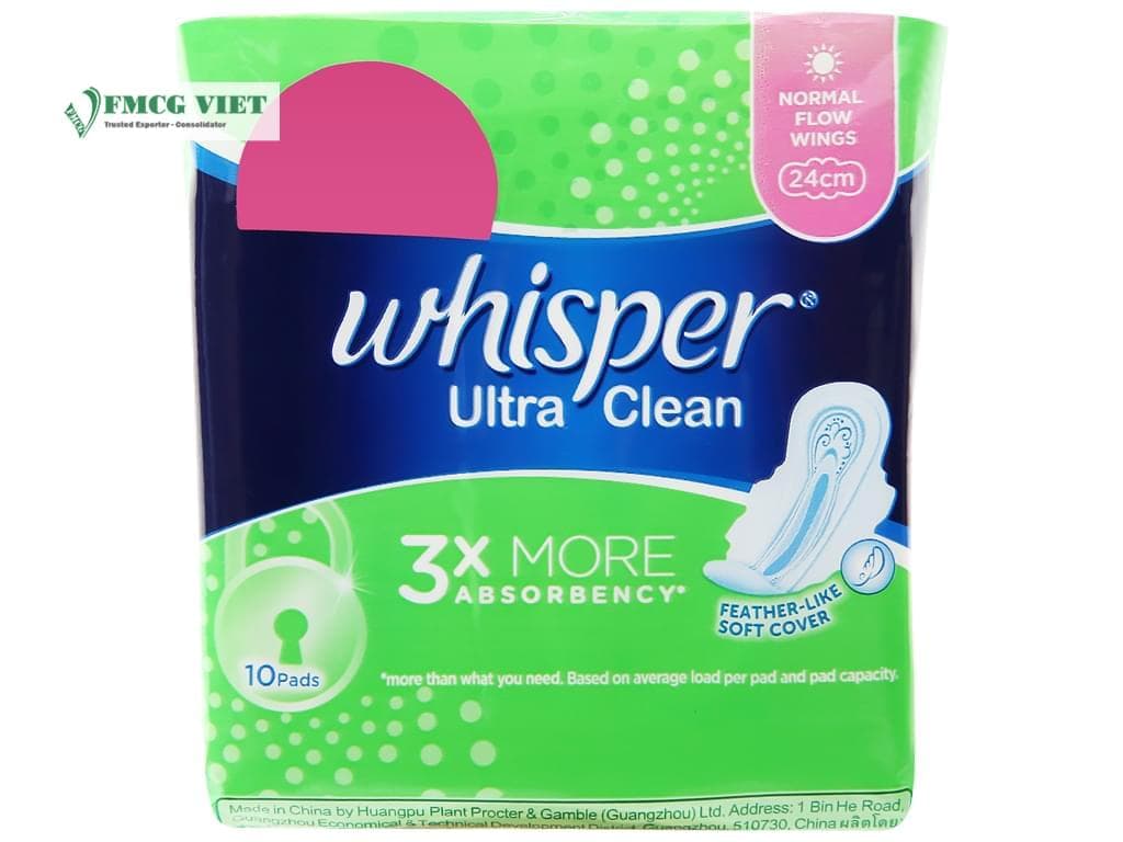 Whisper Ultra Clean Sanitary Pad Block 10 Wings x16 wholesale product