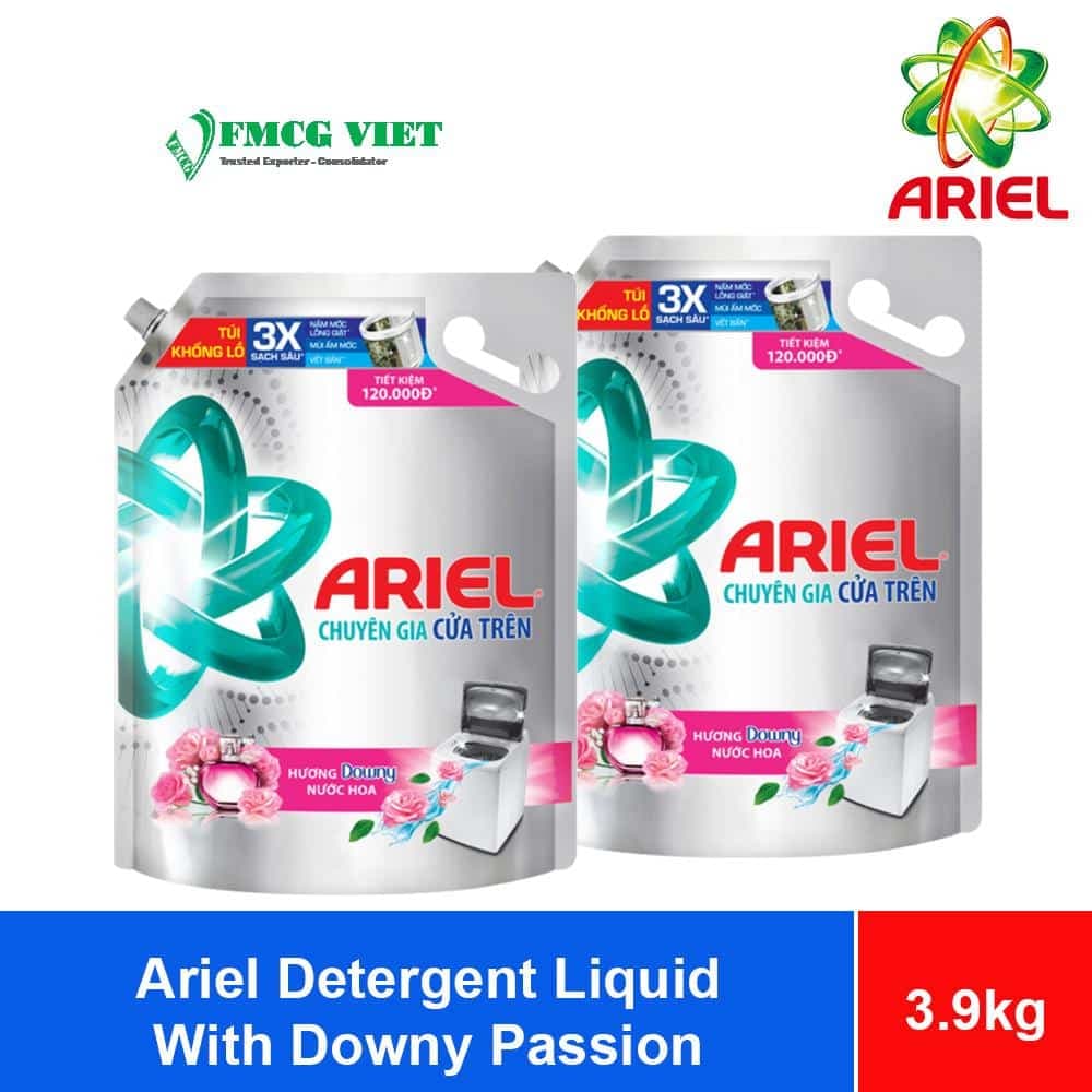Ariel Detergent Liquid With Downy Passion 3.9Kg x 3 Pouches wholesale product