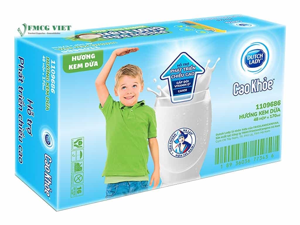 Dutch Lady UHT Coconut Cream Milk 170mlx48 Cao Khoe wholesale product