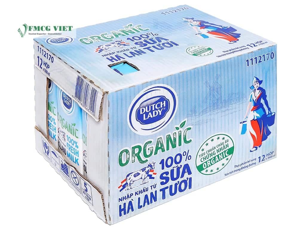 Dutch Lady UHT Milk Box 1L x12 Organic 100% wholesale product