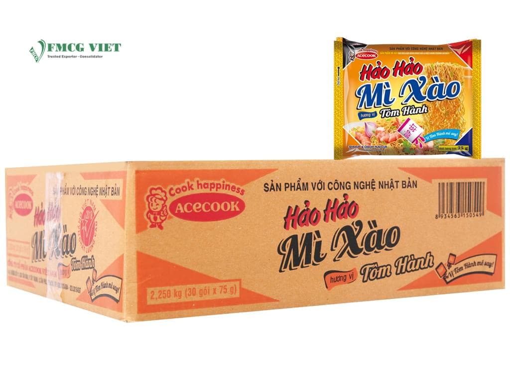 Hao Hao Instant Noodles Bag 75g Shrimp Scallion x30 wholesale product