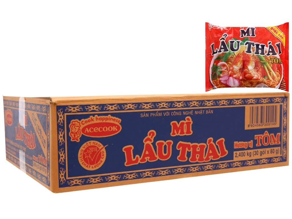 Lau Thai Instant Noodles Bag 80g Shrimp x30 wholesale product