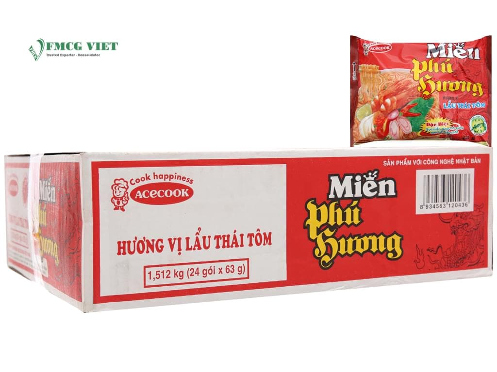 Phu Huong Instant Vermicilli Bag 63g Shrimp x24 wholesale product