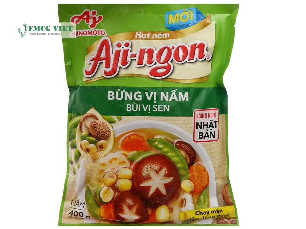 Aji Ngon Mushroom & Lotus Seed Seasoning Powder 400g x 24 Bags (Hạt nêm Aji Ngon Nấm và Hạt Sen) wholesale product