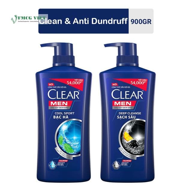 Clear Men Shampoo Bottle 900g Anti Dandruft x8 (VN) wholesale product