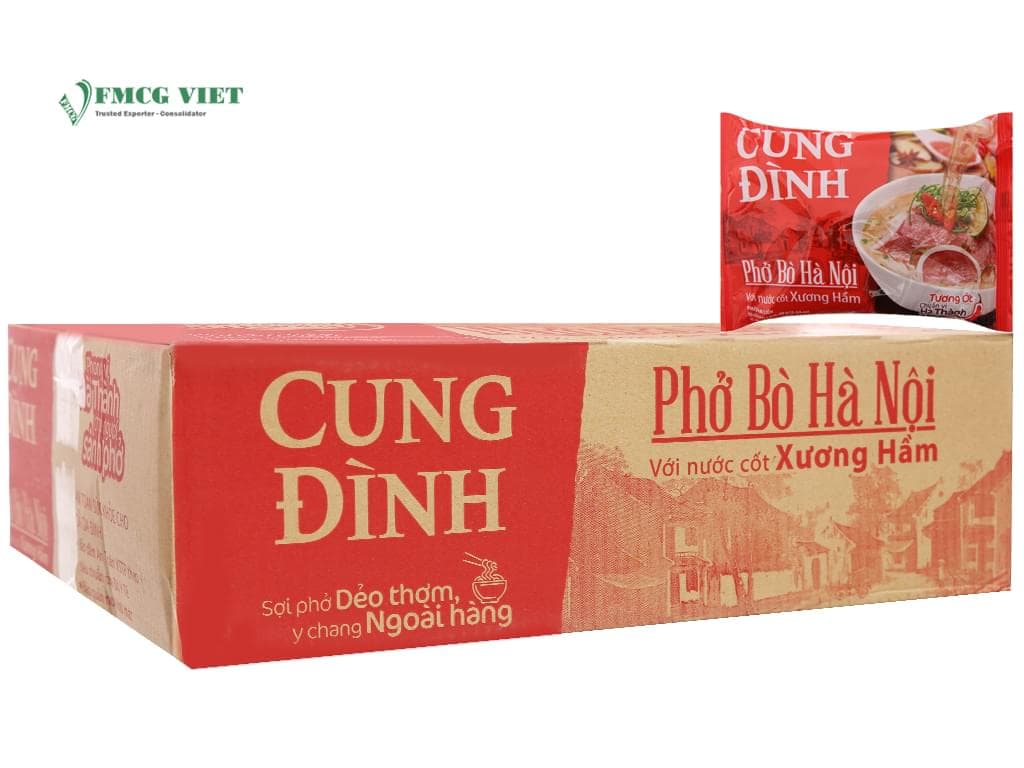 Cung Dinh Instant Noodles Pho Ha Noi Steam Beef Bag 68g x30 wholesale product