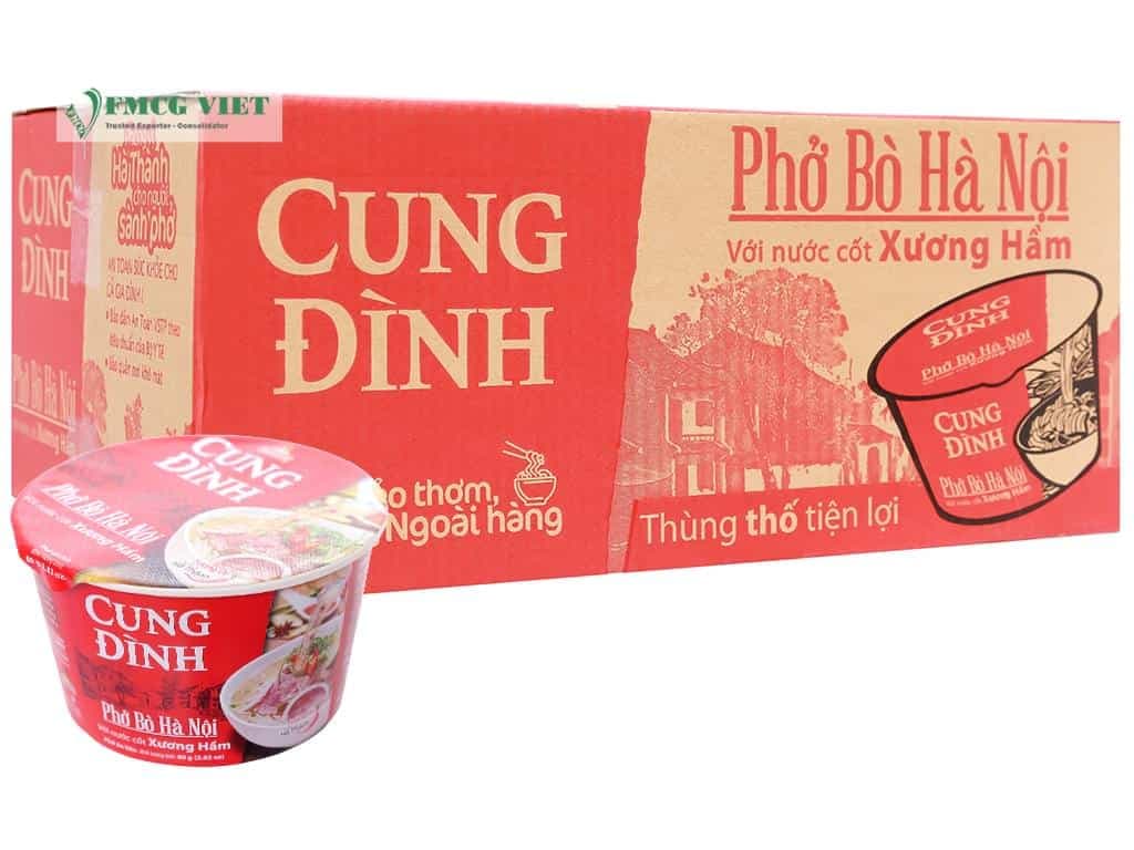 Cung Dinh Instant Noodles Pho Ha Noi Steam Beef Cup 80g x30 wholesale product