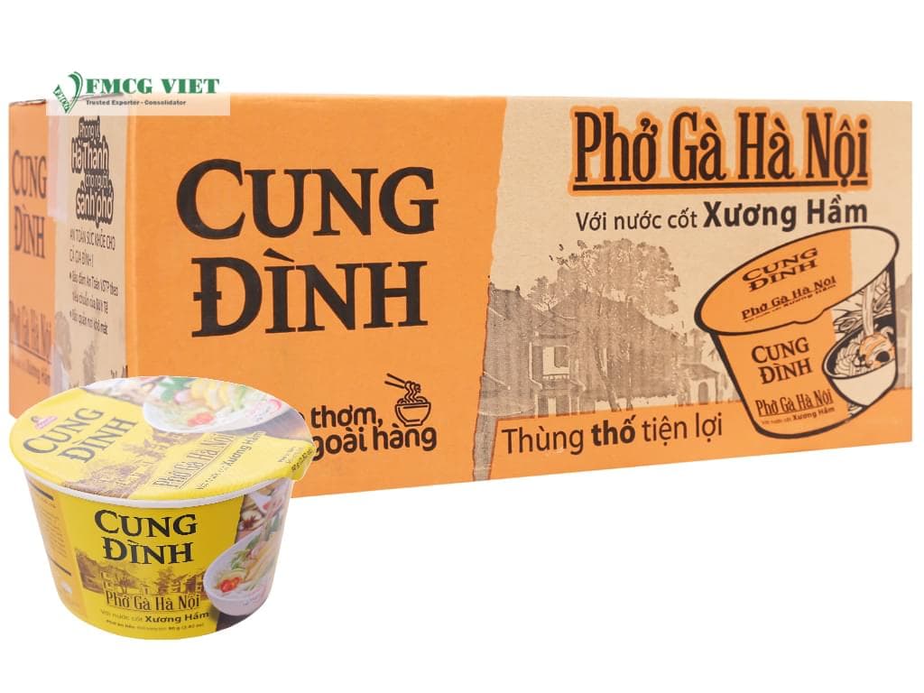 Cung Dinh Instant Noodles Pho Ha Noi Steam Chicken Cup 80g x30 wholesale product