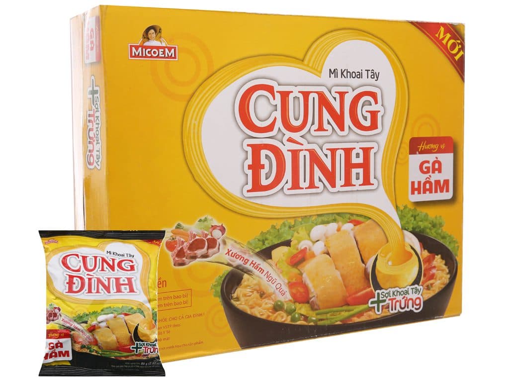 Cung Dinh Instant Noodles Steamed Chicken Bag 80g x30 wholesale product