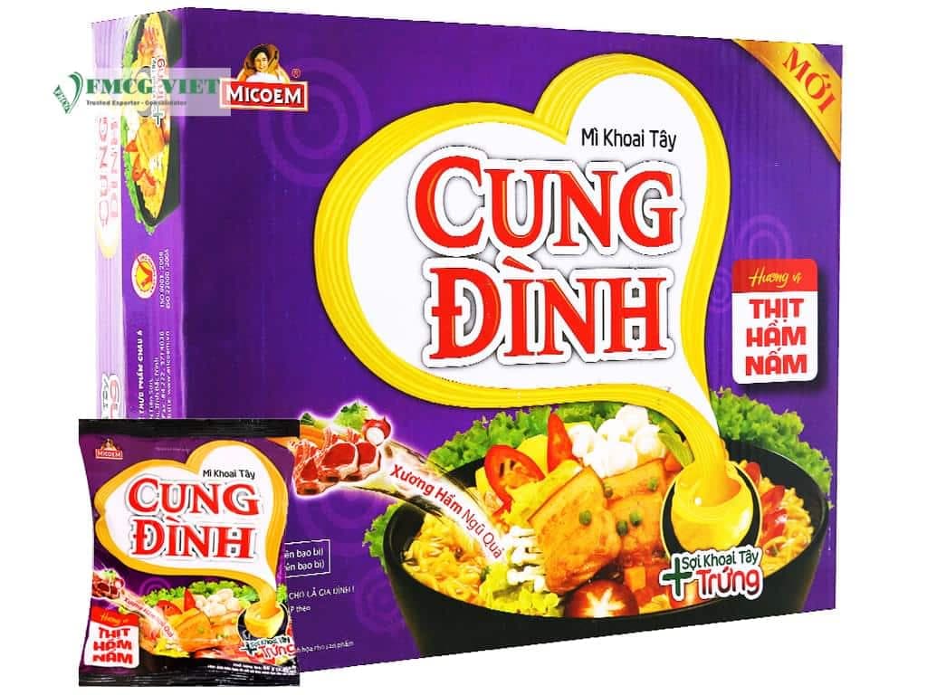 Cung Dinh Instant Noodles Steamed Pork Mushrooms Bag 80g x30 wholesale product
