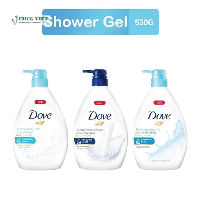 Dove Shower Gel Bottle 530ml All Variants x12 (VN) wholesale product